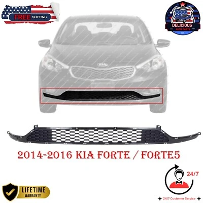 Bumper Grille for 2014 2015 2016 Kia Forte/Forte5 Black Textured 86522A7000 - Image 1 of 3