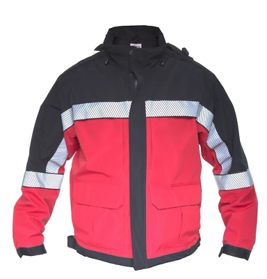 NEW XS MENS ELBECO SHIELD COLOR BLOCK DUTY JACKET RED / NAVY HI-VIS SH3214RN - Image 1 of 2