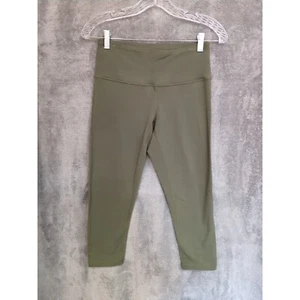 Prana High Waist Capri Leggings Olive Green Athletic Yoga Pants S - Picture 1 of 9