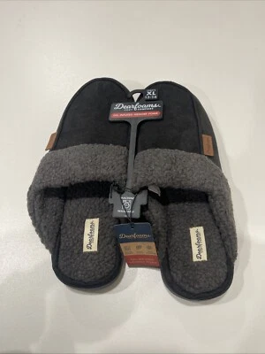 Dearfoams Hombre Matthew Moc Puntera Rasguñada Negro XL Foto 1 de 4