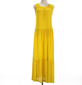 See by Chloe NWT Sleeveless Tiered Dress Size Small in Solid Golden Bud Yellow
