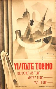 Espositore cartonato Visitate Torino 1933 - Picture 1 of 1