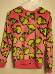 Grinch Womens Pink & Green Velour Top, NWT, Xs, Suoer Cute! - Picture 1 of 5