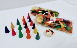 2x50 pcs. Thai Home Fragrance Mixed Smell Incense Burner Cone Shape cute Saucer - Picture 1 of 7