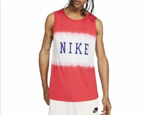 Nike Mens Red Tank Top Sleeveless Shirt CZ8980-631 Size S M L XL - Picture 1 of 3