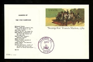 US FDC #UX94 G&G Label 1982 Marion SC " Swamp Fox " Marion Card Unofficial - Picture 1 of 2