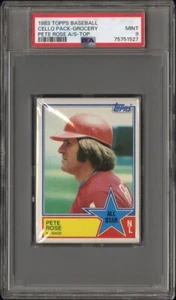(POP 1) 1983 Topps Baseball Grocery Cello Pack w Pete Rose All Star Top PSA 9 - Picture 1 of 2