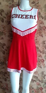 CHEERLEADER FANCY DRESS OUTFIT UNIFORM HIGH SCHOOL CHEER COSTUME Size L - Picture 1 of 6