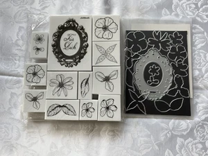 LaBlanche Stempelset+ 14 tlg.Stanzschablonen-Set**BLUMEN** NEU - Bild 1 von 4