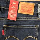 Levi's 714 STRAIGHT Vintage Soft Damen Stretch Jeans Hose DunkelBlau W26 L32