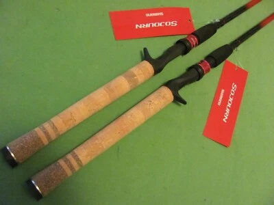 2) SHIMANO SOJOURN 7' 0" POWER MEDIUM ACTION FAST 1-PIECE CASTING RODS. - Image 1 of 4