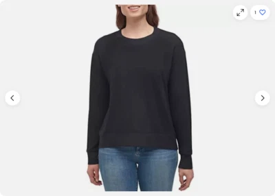 Espléndido Suéter Pullover Para Mujer Cuello Redondo Calce Relajado (NEGRO L) NUEVO CON ETIQUETAS Foto 1 de 3