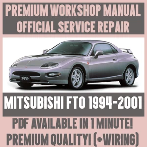 WORKSHOP MANUAL SERVICE & REPAIR GUIDE for MITSUBISHI FTO 1994-2001 - Picture 1 of 1