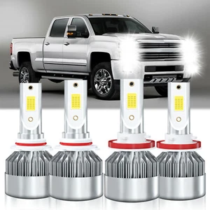 For Chevrolet Silverado 2500 HD 2007-2021 Kit LED Headlight Bulb High&Low Beam - Picture 1 of 11