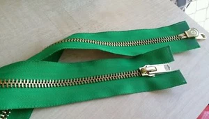 26" WAXED JACKET BRASS TWIN SLIDER OPEN ENDED ZIP - Picture 1 of 1