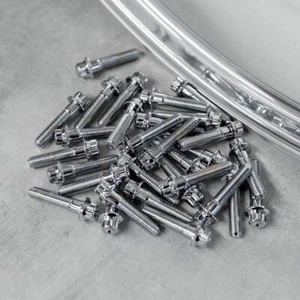 120x M8 32mm Chrome 3PC Wheel Split Rim Assembly Bolts CCW Rotiform Work Wheels - Picture 1 of 2