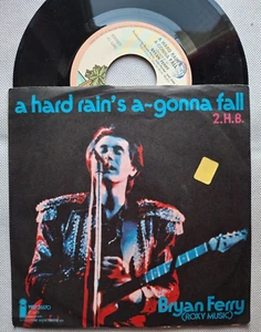 BRYAN FERRY ROXY MUSIC A HARD RAIN'S A GONNA FALL ITALIAN ISLAND PALM 45 RPM 7" - Foto 1 di 1