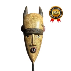 Afrikanische Maske Schale Stamm Passmaske Mali Kunst handgeschnitzt Wohnkultur-876 - Bild 1 von 24