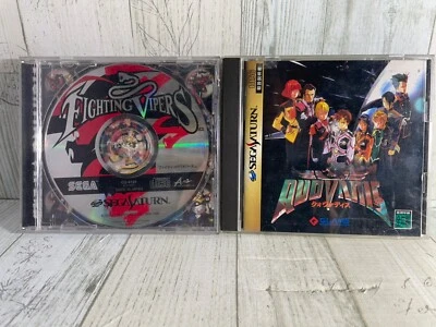 Sega Saturn Quovadis & Fighting Vipers Set of 2 - Japanese Version - USED Games - Image 1 of 4