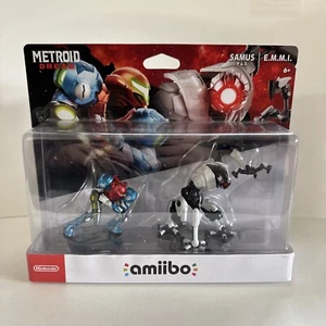 Nintendo amiibo Metroid Dread - Samus and E.M.M.I. Figures (2 Pack Set) NEW - Picture 1 of 6