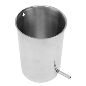 New 1000ml Enema Bucket 304 Stainless Steel Large Capacity Water Colon Cleans DO