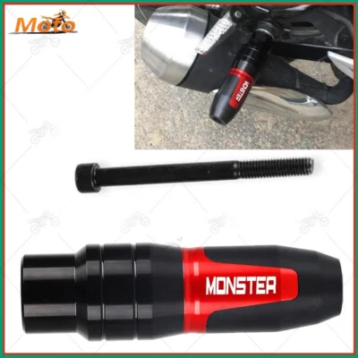 For DUCATI MONSTER 696 796 797 821 1000 1200 Falling Frame Sliders Crash Exhaust - Image 1 of 4