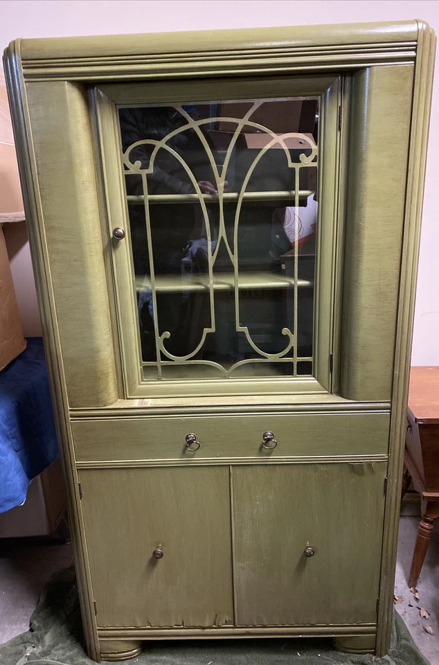 Gabinete Kroehler verde vintage años 50 60 mediados de siglo moderno *Ver descripción Foto 1 de 4