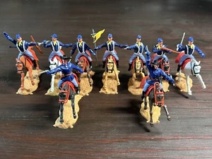 Timpo 2nd Series US 7th Cavalry Mounted - Complete Set - Wild West - 1970s - Picture 1 of 7