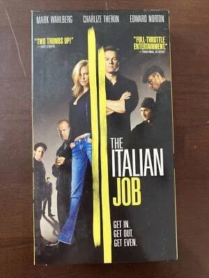 The Italian Job VHS 2003 Mark Wahlberg Charlize Theron Edward Tested Action  - Image 1 of 3