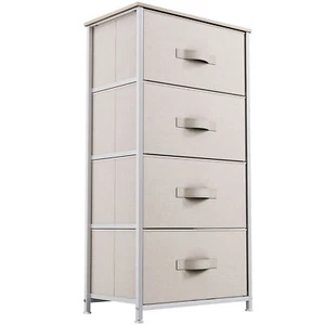 TAUS Dresser with 4 Drawers Fabric Storage Tower Chest of Drawer for Living Room - Picture 1 of 37