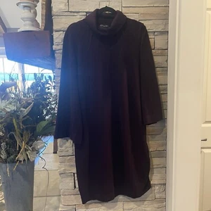 Jones New York Sweater Dress Acrylic Wool Blend XL Brown Ribbed Knit Long Sleeve - Picture 1 of 6