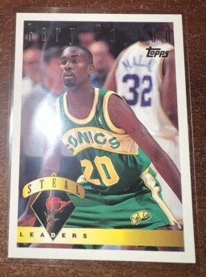 Gary Payton 1995 Topps Steal Leader Foto 1 de 2