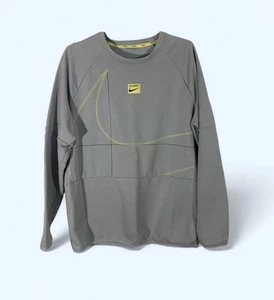 NIKE DRI-Fit French Terry Mens Large Crew Sweatshirt Blue Whisper DQ6622-412 - Picture 1 of 7