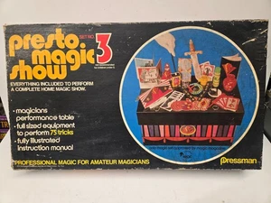 Vintage praktisch komplette Pressman Presto Zaubershow #3 mit Aufführungstisch - Bild 1 von 13