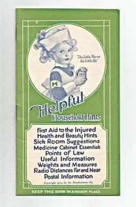 Mentolatum Suggerimenti Casa Utile 1924 Libro Pronto Soccorso Salute Bellezza Medicina - Foto 1 di 5