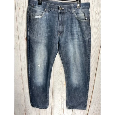 PD&C Jeans Men Size 34 Dark Blue Denim Mid Rise Faded Look Streetwear Retro - Image 1 of 4
