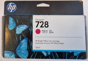 HP 728 Cartouche d'encre magenta F9J66A 130 ml. pour multifonction DesignJet T730 T830 - Photo 1/2