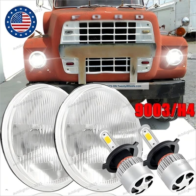 Newest Round 7"INCH LED Headlight Projector For Ford LN7000 LN8000 LN9000 Trucks - Image 1 of 4