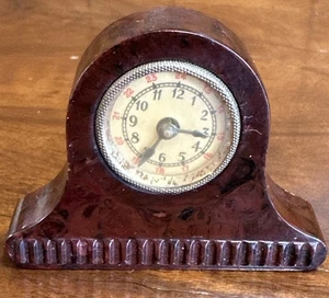 Antiguo reloj miniatura de celuloide baquelita cinta métrica manto Alemania - Imagen 1 de 21