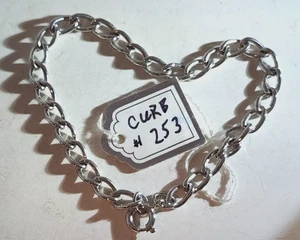 Vintage Sterlingsilber Panzerkette #253 für ein Bettelarmband, 7,04 g, 7 Zoll - Bild 1 von 2