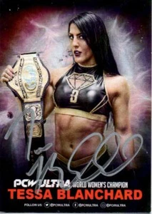 Tessa Blanchard Signed PCW Ultra Trading Card 2018 AAA WWE AEW Wrestler Rookie - Picture 1 of 5