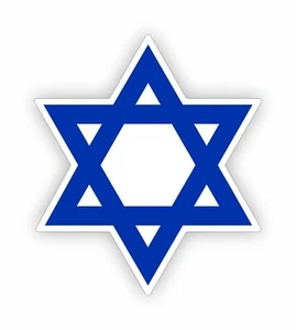 Pegatina Estrella de David Bandera de Israel Calcomanía de vinilo Judío Judío Pegatinas de parachoques - Imagen 1 de 1