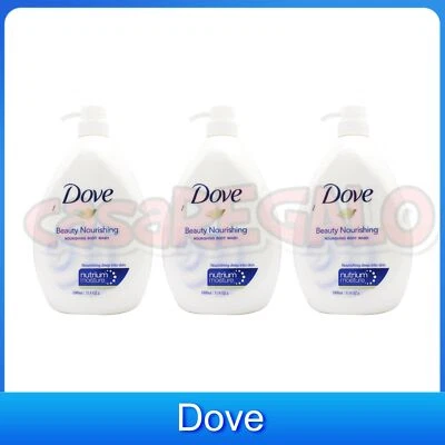 3x DOVE 1000mL BODY WASH BEAUTY NOURISHING - image 1 of 3