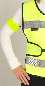 HyVIZ Reflective Flourescent Elastic Hi-Vis Arm/Leg Band Yellow One Size - Picture 1 of 1