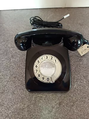 BT GPO 8746 746 Black Dial Telephone 1983 Great Condition Converted And Working • 24.52€