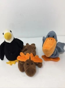 “93,Moose,”96,Scoop,”96,Baldy.” Colección TY-The Beanie Babies. “Usado” - Imagen 1 de 12