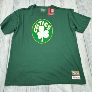 NWT Boston Celtics BIG LOGO Mitchell & Ness T Shirt 3XL Hardwood Classics NBA - Picture 1 of 9