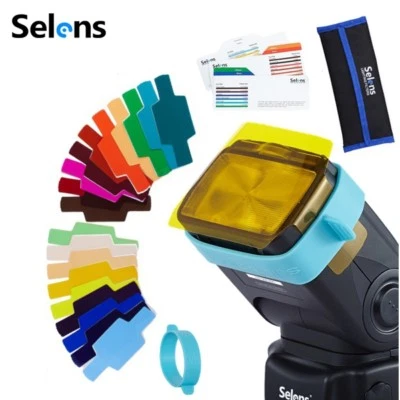 Selens 20 pz kit universale filtro gel bilanciamento colori flash fotografia Speedlite