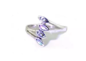Abalone Cabochon Gemstone Sterling Silver Ring Size 4 to 6 YOU SELECT SIZE - Imagen 1 de 4