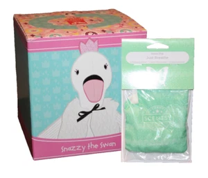 Scentsy Buddy w/ Scent Pak Snazzy the Swan & Just Breathe Stuffed Animal Retired - Picture 1 of 3